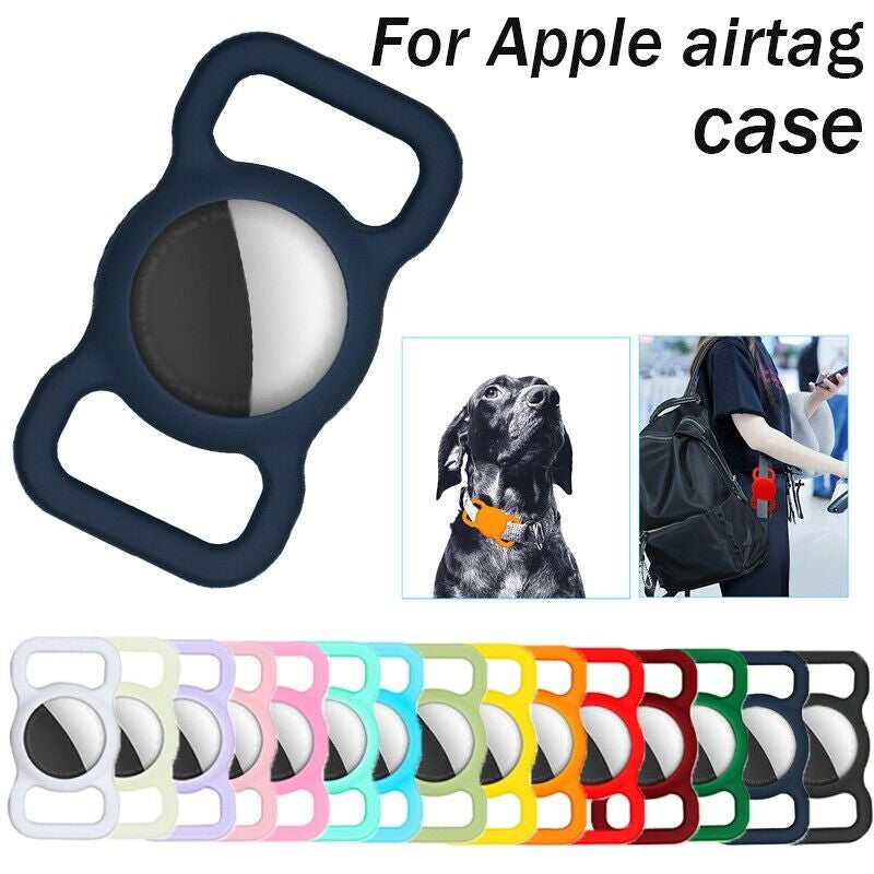  Protective Pet Collar Silicone Apple Air-Tag Tracker Cover.