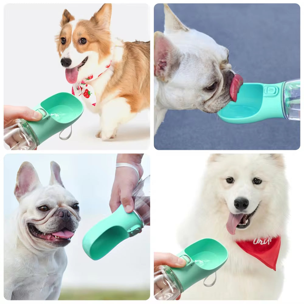 Portable Dog And Cat Water Bottle Outdoor Leakproof Walking Drinking Bowls 