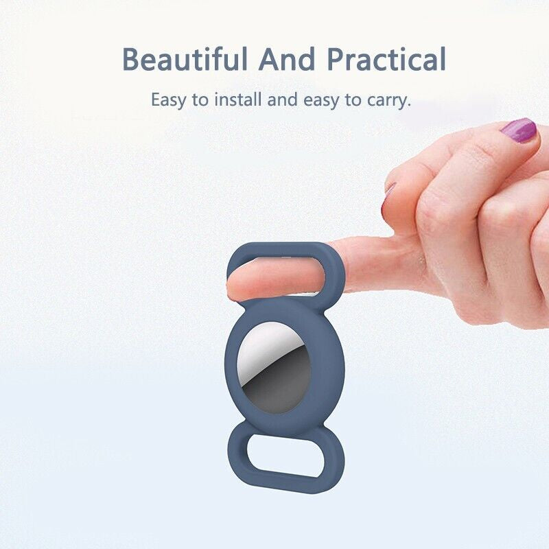  Protective Pet Collar Silicone Apple Air-Tag Tracker Cover.