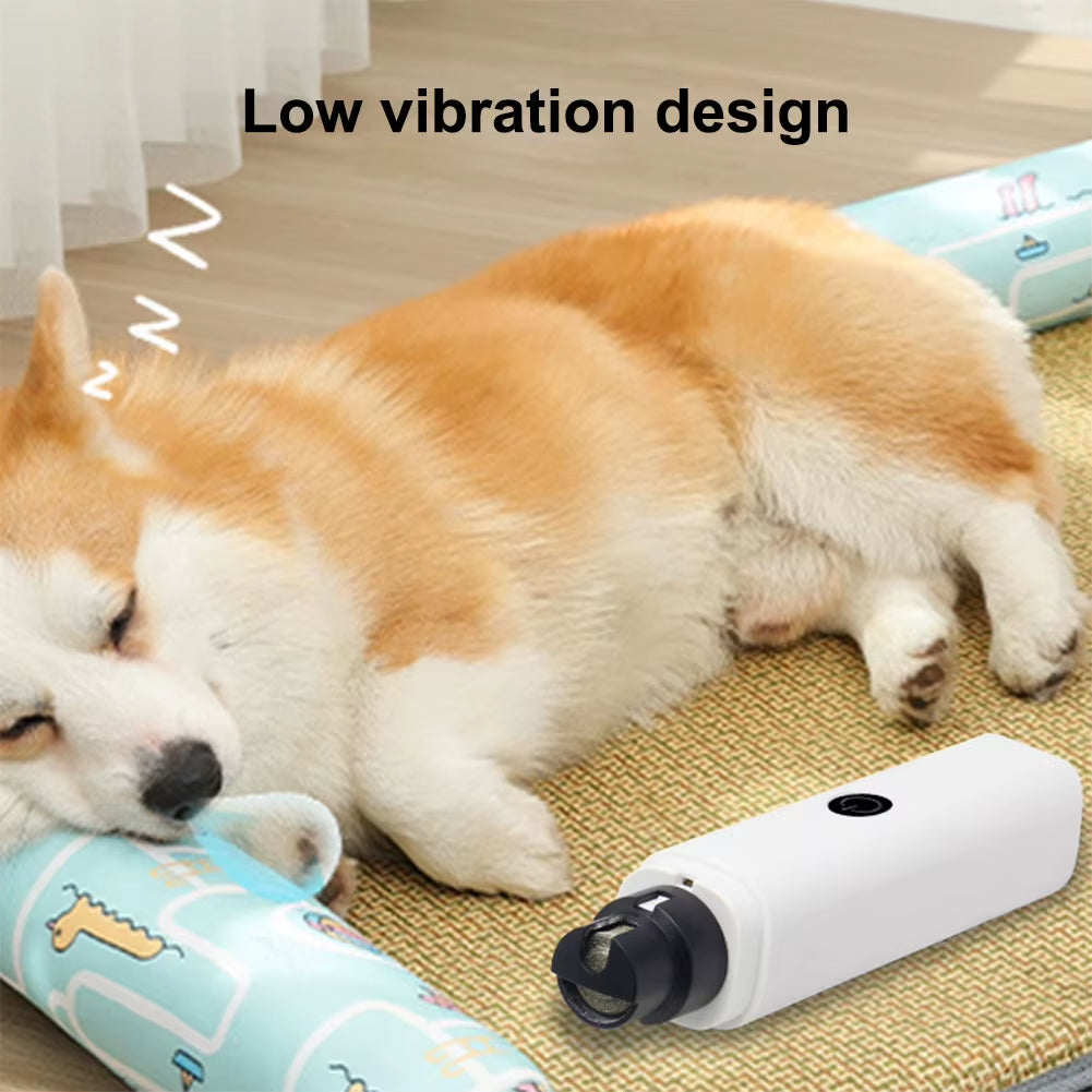 Electric Cat Dog Nail Grinder with LED Light Quiet Nail Grooming 