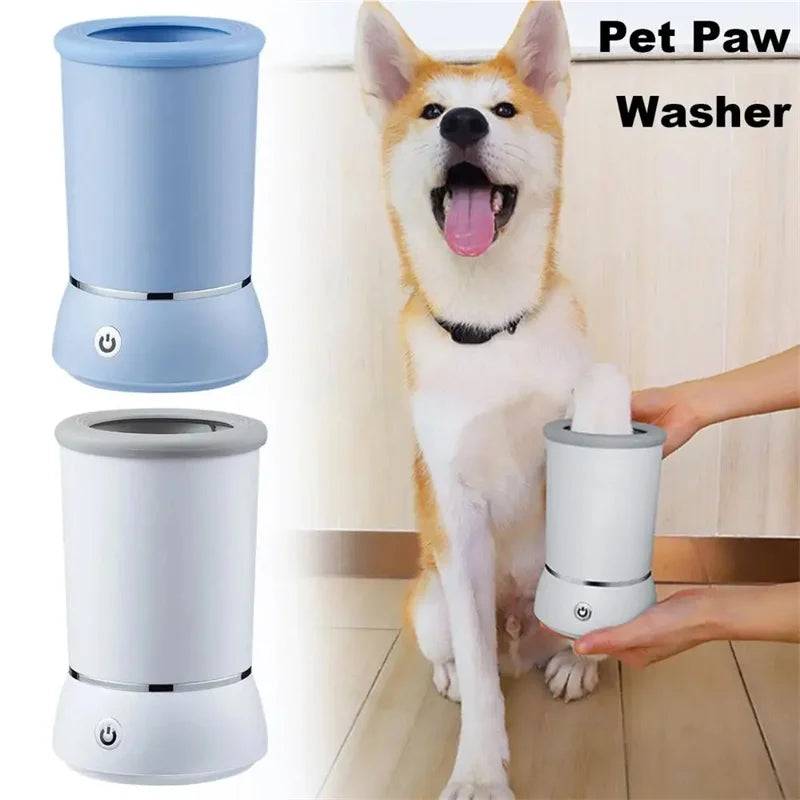 Muddy Paws Be Gone! All Around Automatic Pet Paw Cleaner With Long Lasting Charge.