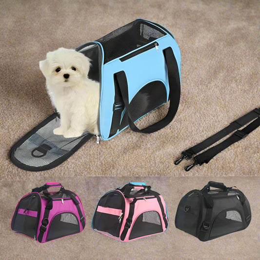 Large Pet Carrier Bag AVC Portable Soft Fabric Fold Dog Cat Puppy Travel Bag